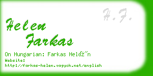 helen farkas business card